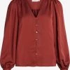 Vila Blouses & Tunieken Blouse Dames Roestrood -Vila e5c8d70a2d596bb25a2fd5c7aad2d457
