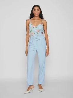 Vila Bandplooibroeken Regular Bandplooibroek Ivy Dames Lichtblauw -Vila e66e02e022c659875c327ec4e1035501