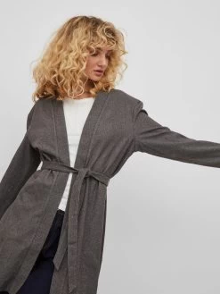 Vila Vesten Gebreid Vest Dames Grijs -Vila e7422fb6d9e060516087ea7d1678c09c