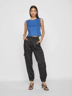 Vila Blouse Tops Blouse Dames Donkerblauw -Vila e80c9e77ab0f2b9c59dcf66e8c5fd5bc