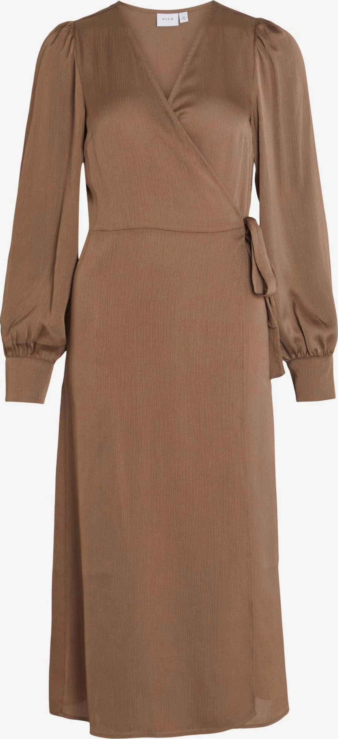 Vila Midi Jurken Jurk Omi Dames Bruin 3 Vila Midi Jurken Jurk Omi Dames Bruin
