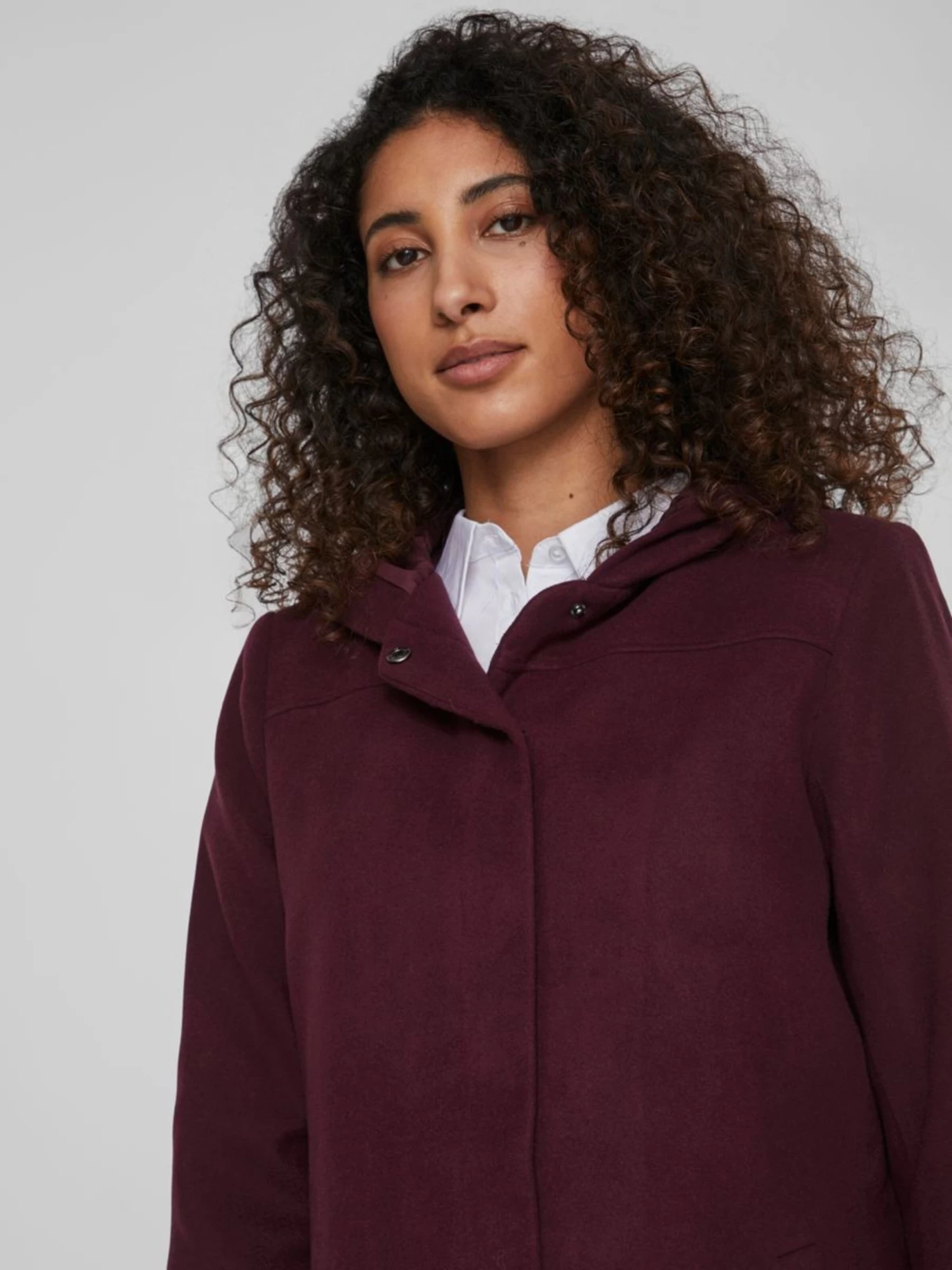 Vila Korte Mantels Tussenmantel Dames Bordeaux 9 Vila Korte Mantels Tussenmantel Dames Bordeaux - Afbeelding 7