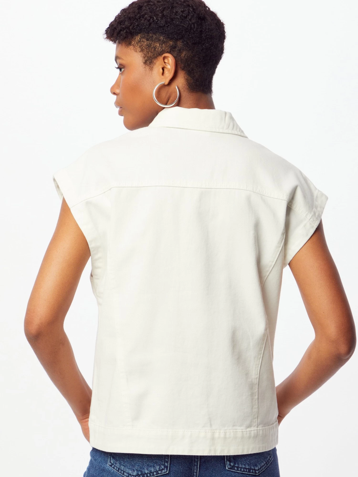 Vila Spijkerblouses Blouse Camelias Dames Wit 6 Vila Spijkerblouses Blouse Camelias Dames Wit - Afbeelding 4