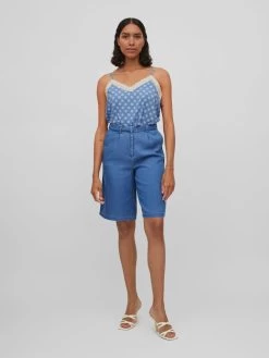 Vila Kanten Tops Top Dames Blauw 13 Vila Kanten Tops Top Dames Blauw -Vila eaa2b79ba55e5b69e091fce12a1876b6