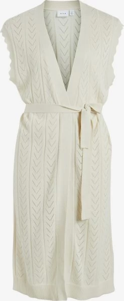 Vila Vesten Gebreid Vest SHELLEY Dames Crème