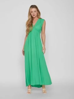 Vila Maxi Jurken Jurk Dames Groen -Vila eaf7439c0f4f9df0887bdb481849aff5
