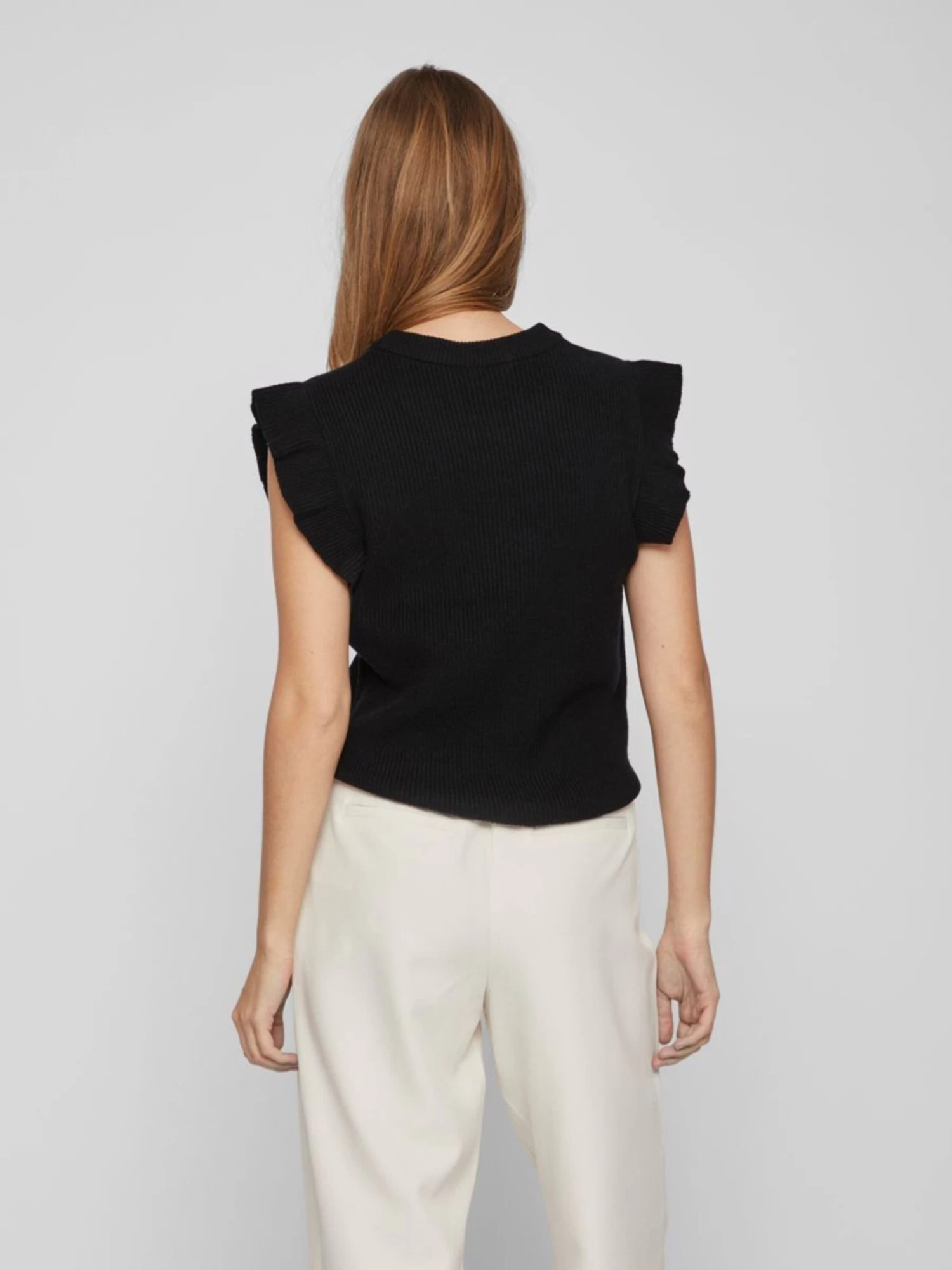 Vila Fijngebreide Truien Trui RIL Dames Zwart 6 Vila Fijngebreide Truien Trui RIL Dames Zwart - Afbeelding 4