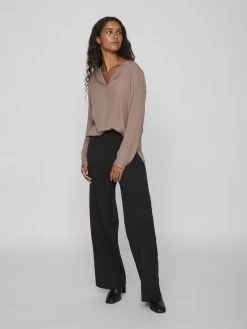Vila Blouses & Tunieken Blouse Dames Bruin -Vila ece31b35caa289eff0d2f5ed97139eb4