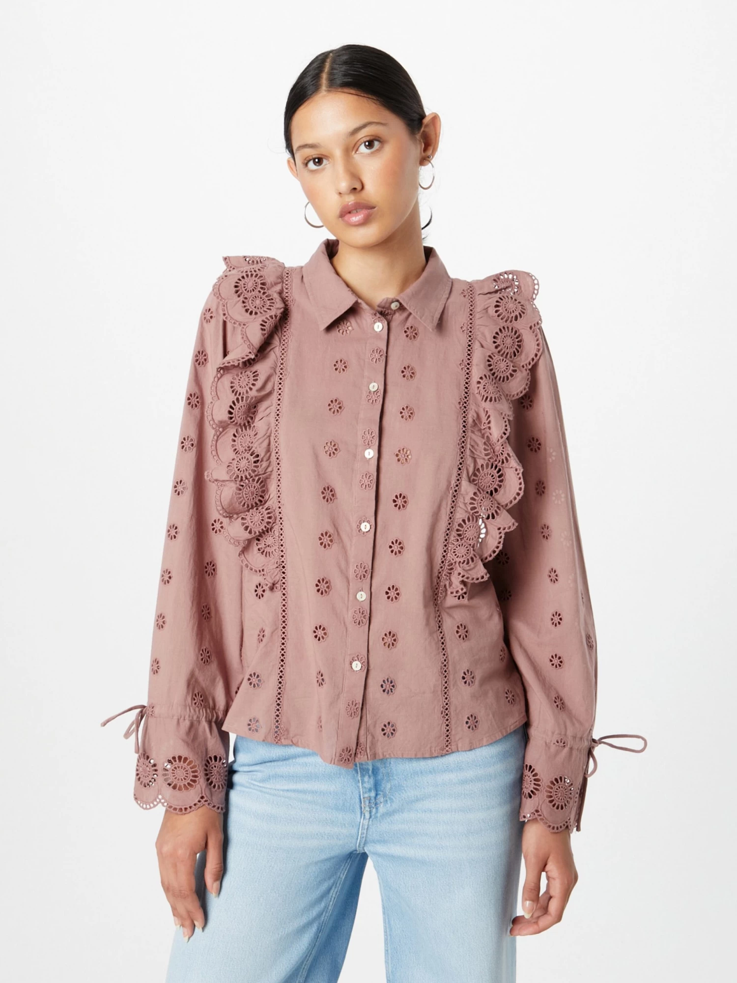 Overhemden Blouse HOLLA Dames Mauve 5 Overhemden Blouse HOLLA Dames Mauve - Afbeelding 3