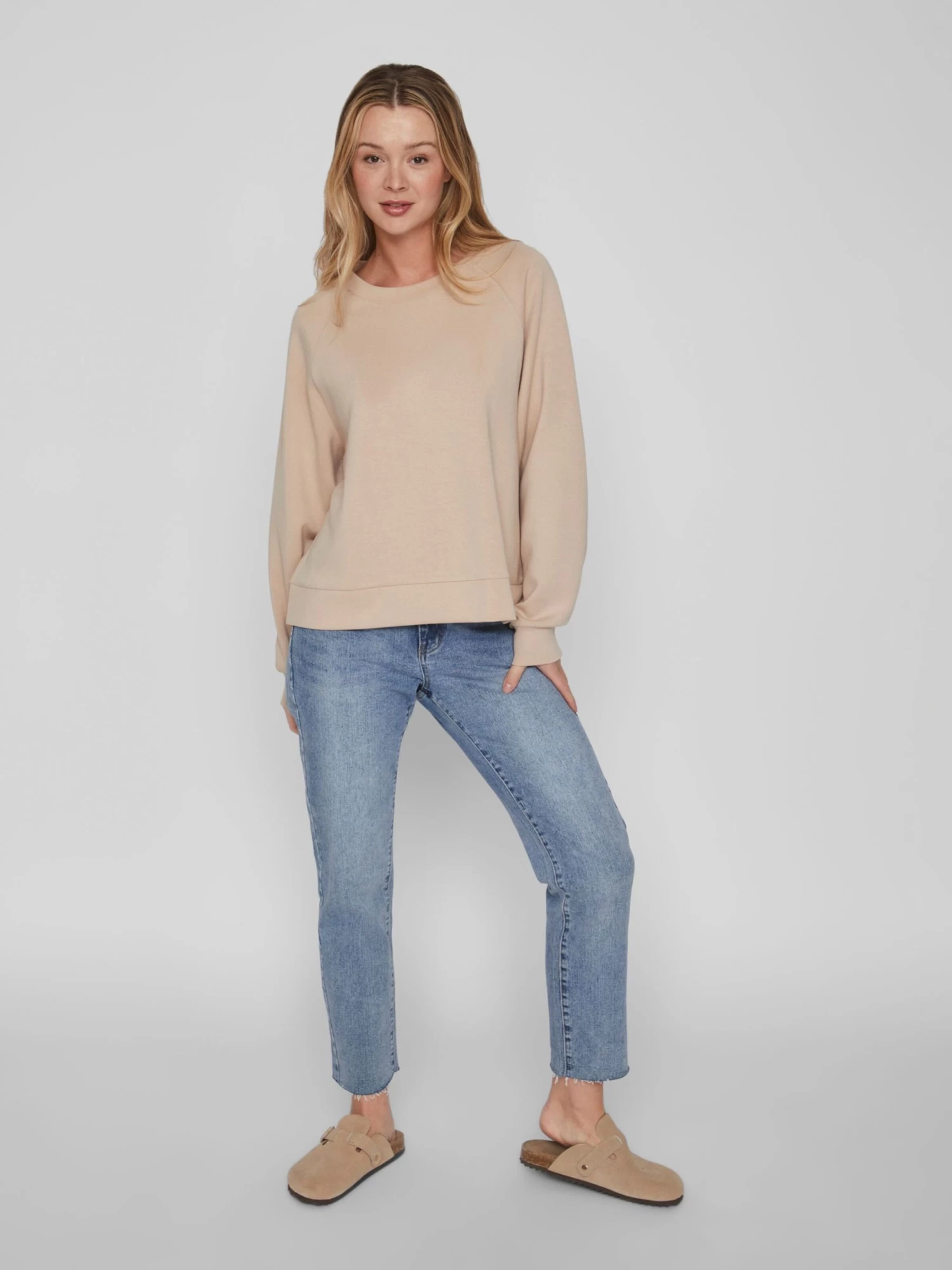Vila Sweatshirts Sweatshirt Dames Beige 7 Vila Sweatshirts Sweatshirt Dames Beige - Afbeelding 5