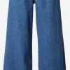 Jeans Wide Leg Bandplooi Jeans SPACE Dames Blauw