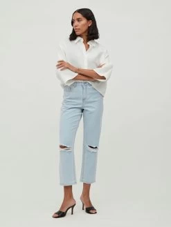 Vila Mom Jeans Loosefit Jeans Dames Lichtblauw 13 Vila Mom Jeans Loosefit Jeans Dames Lichtblauw -Vila f08969a9303a141e90579c99bd4da309