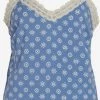 Vila Kanten Tops Top Dames Blauw -Vila f0d7b77426279953cf914d5e946859d7