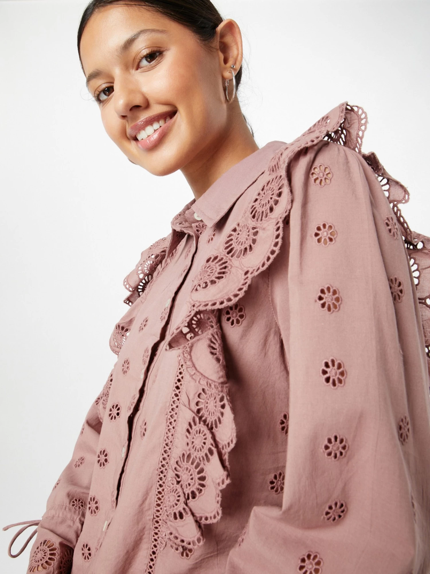 Overhemden Blouse HOLLA Dames Mauve 4 Overhemden Blouse HOLLA Dames Mauve - Afbeelding 2