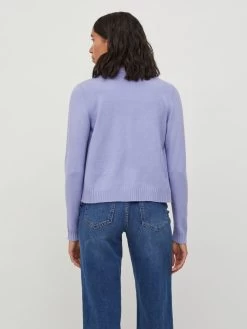 Vila Vesten Gebreid Vest Dames Lila -Vila f19aa639725fe25da77653cc0125c2fe