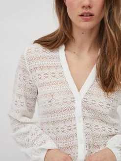 Vila Kanten Blouses Blouse CHIKKA Dames Wit -Vila f3eeb11a0d185721046f2d7fe6d039ca