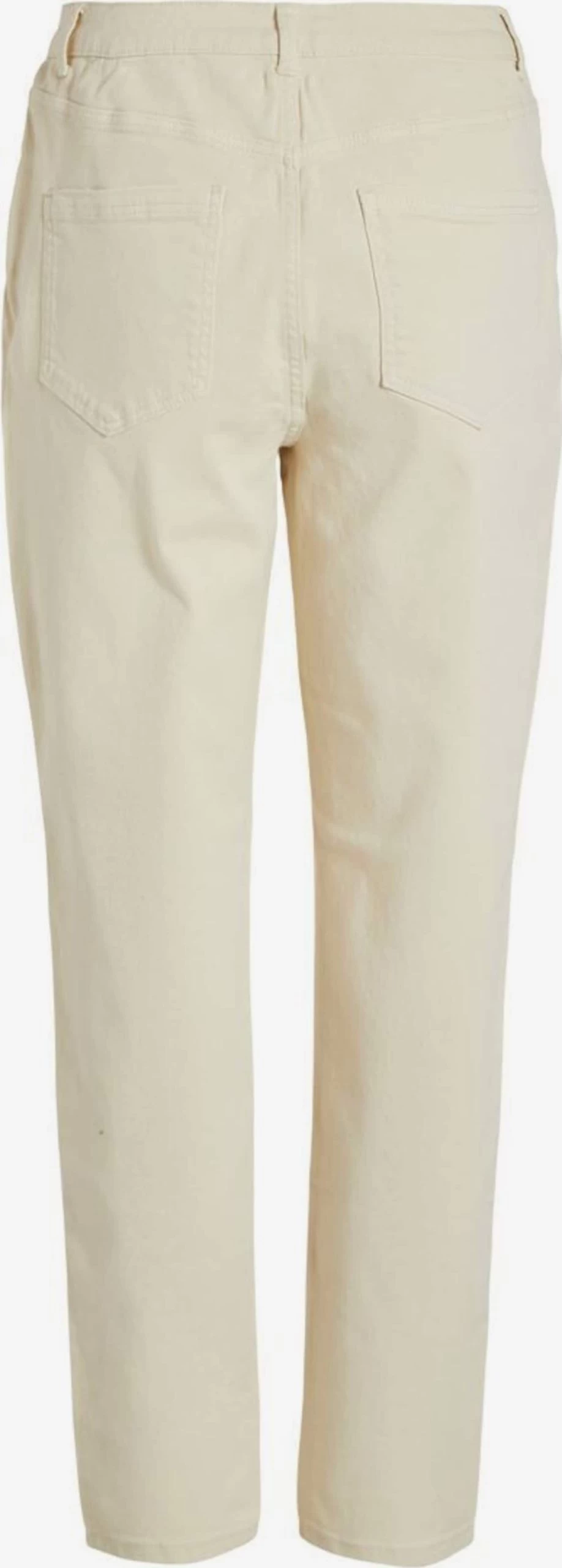 Vila Straight Regular Jeans Dames Crème 4 Vila Straight Regular Jeans Dames Crème - Afbeelding 2