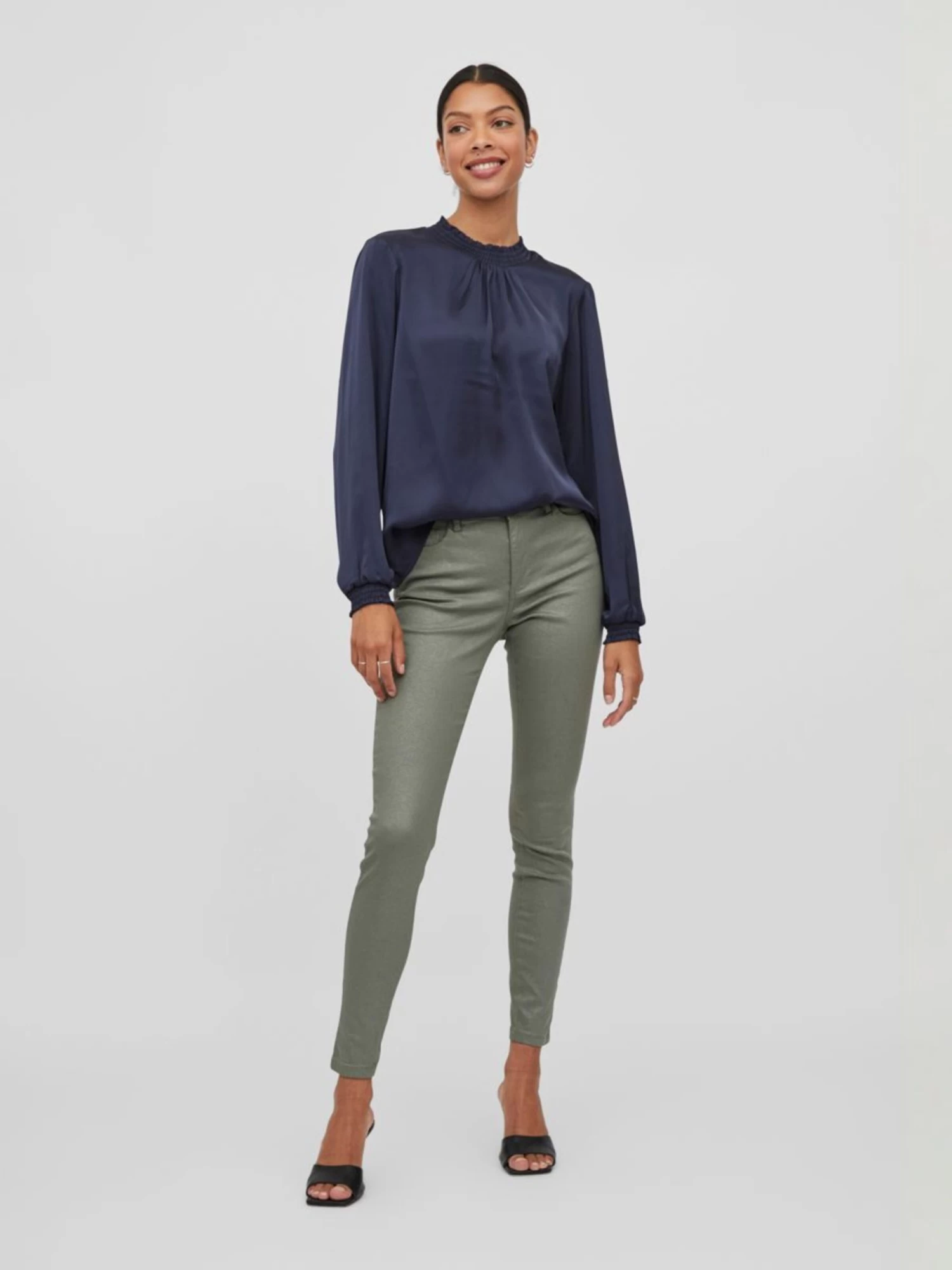 Vila Blouseshirts Blouse Dames Navy 7 Vila Blouseshirts Blouse Dames Navy - Afbeelding 5