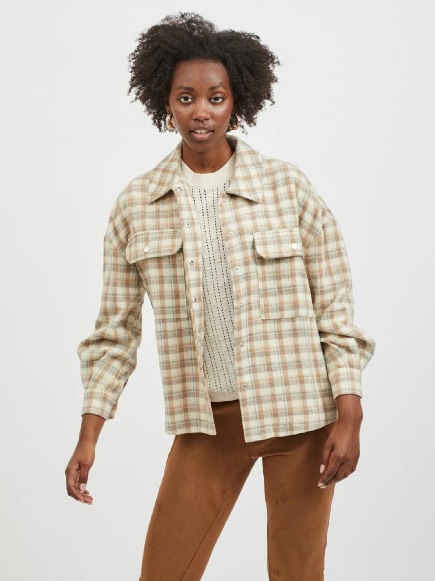 Vila Tussenjassen Tussenjas SARAS Dames Beige 10 Vila Tussenjassen Tussenjas SARAS Dames Beige - Afbeelding 8