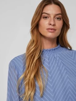 Vila Blouseshirts Blouse Dames Blauw 13 Vila Blouseshirts Blouse Dames Blauw -Vila f6a617555f33e1281074092b4446a447