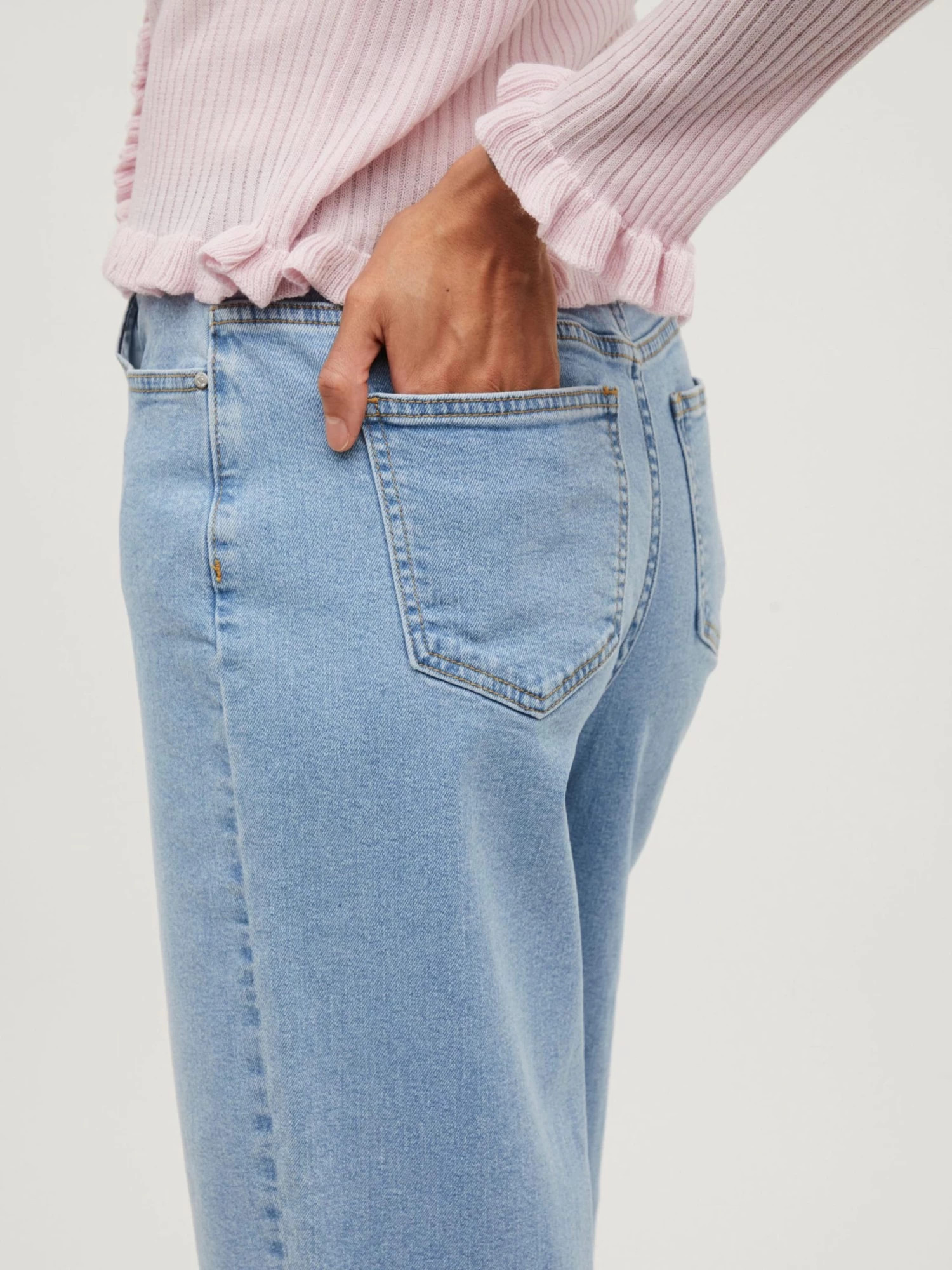 Vila Wide Leg Wide Leg Jeans Neina Dames Blauw 8 Vila Wide Leg Wide Leg Jeans Neina Dames Blauw - Afbeelding 6