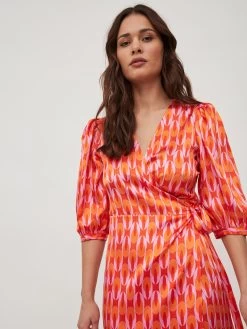 Vila Maxi Jurken Jurk Camila Dames Mandarijn / Kreeft -Vila f78ab65330c84c12a2085fd965aeedda