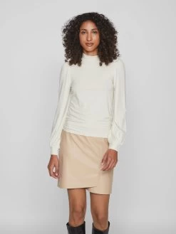 Vila Longsleeves Shirt Dames Wit -Vila f7cafd725cb6f7f12d09d0c965e3123a