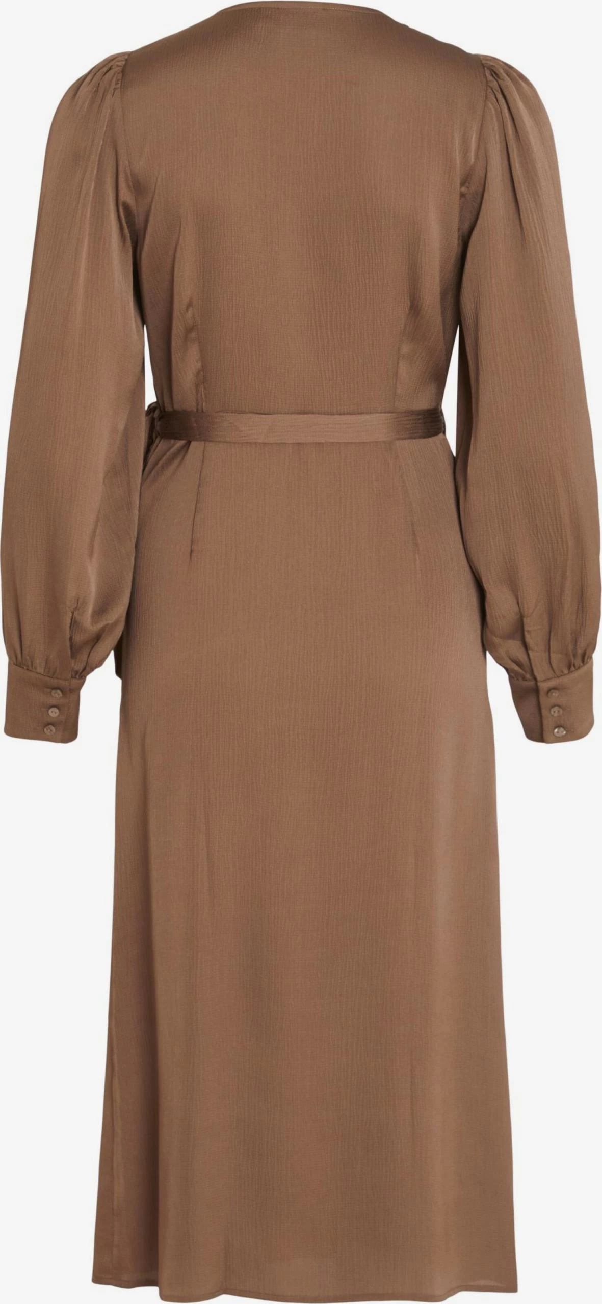 Vila Midi Jurken Jurk Omi Dames Bruin 4 Vila Midi Jurken Jurk Omi Dames Bruin - Afbeelding 2