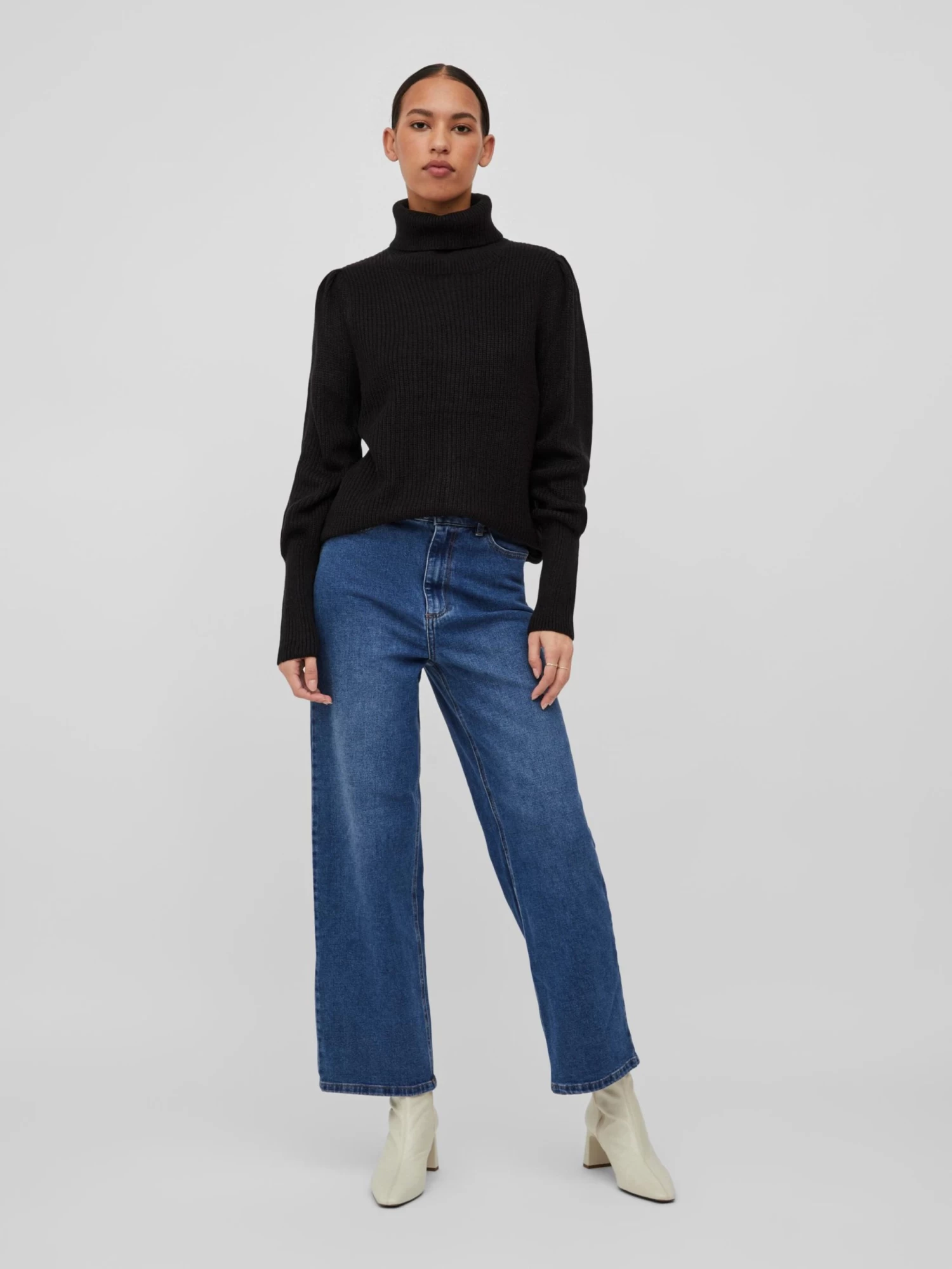 Vila Coltruien Trui Lou Dames Zwart 6 Vila Coltruien Trui Lou Dames Zwart - Afbeelding 4