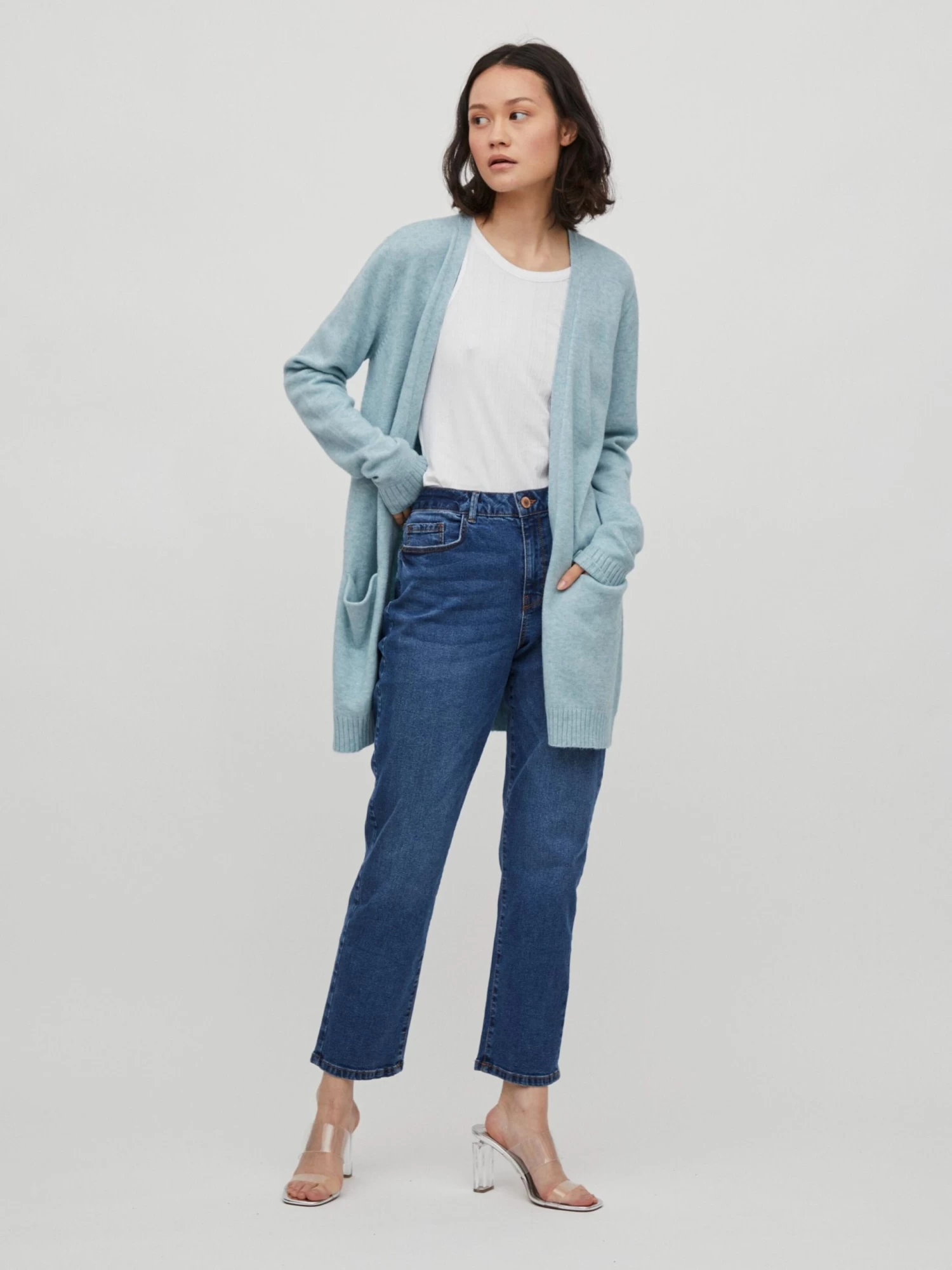 Vila Vesten Gebreid Vest Ril Dames Blauw 8 Vila Vesten Gebreid Vest Ril Dames Blauw - Afbeelding 6