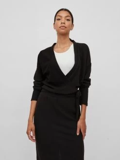 Vila Vesten Gebreid Vest Haudi Dames Zwart -Vila f909126fcdf9f3f1ab51e5c6a352ece2