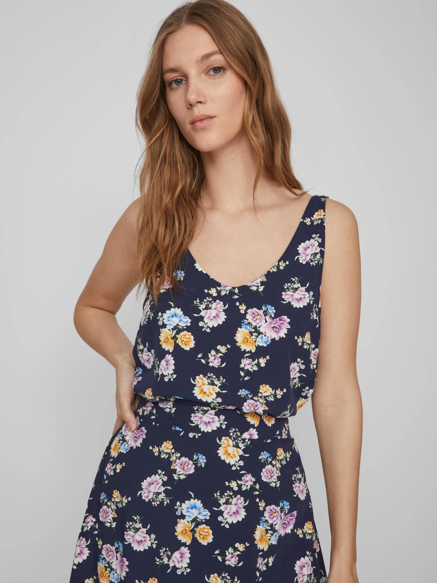 Vila Blouse Tops Blouse Lise Dames Navy 7 Vila Blouse Tops Blouse Lise Dames Navy - Afbeelding 5