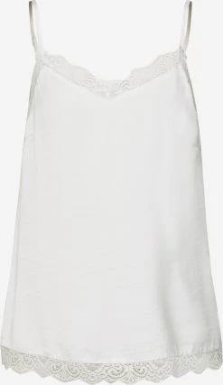 Vila Kanten Blouses Blouse Cava Dames Wit