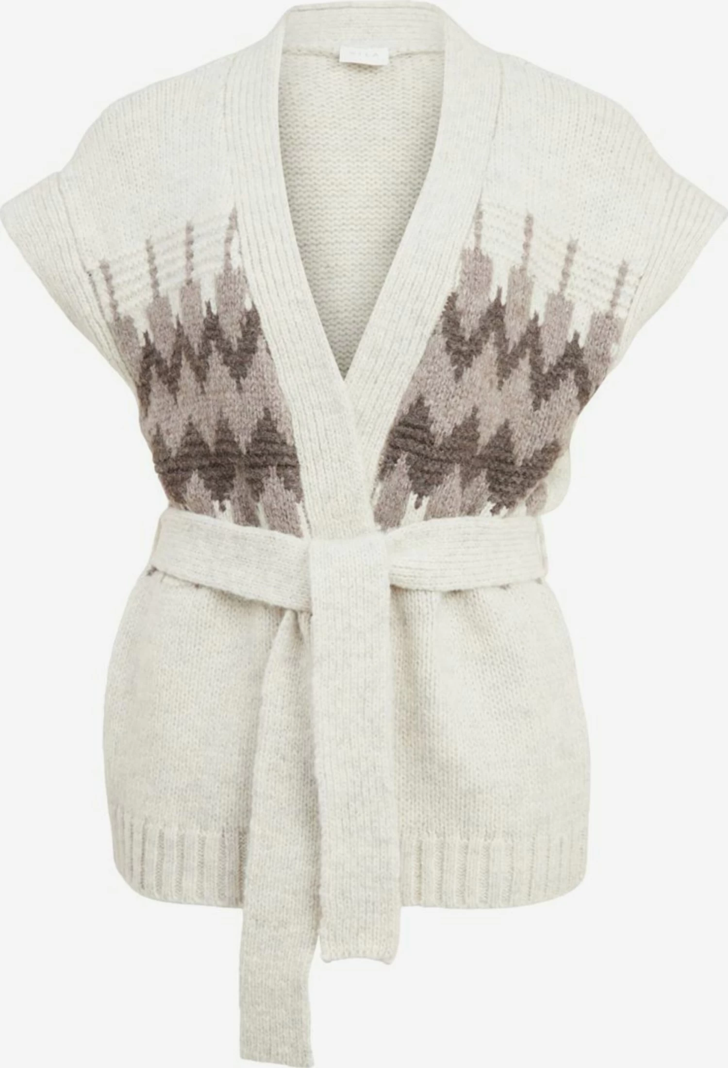 Vila Vesten Gebreide Bodywarmer Dames Crème 3 Vila Vesten Gebreide Bodywarmer Dames Crème