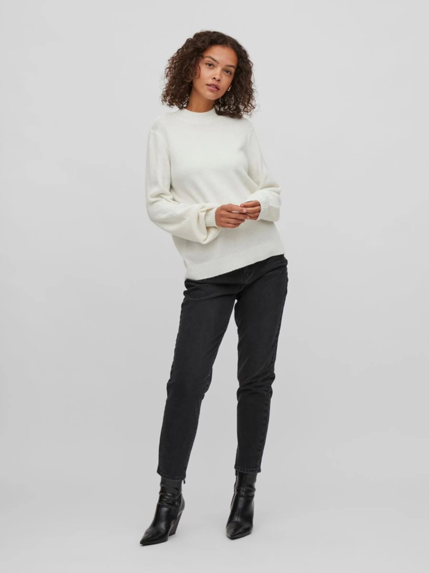 Vila Basic Truien Trui Dames Wit 6 Vila Basic Truien Trui Dames Wit - Afbeelding 4