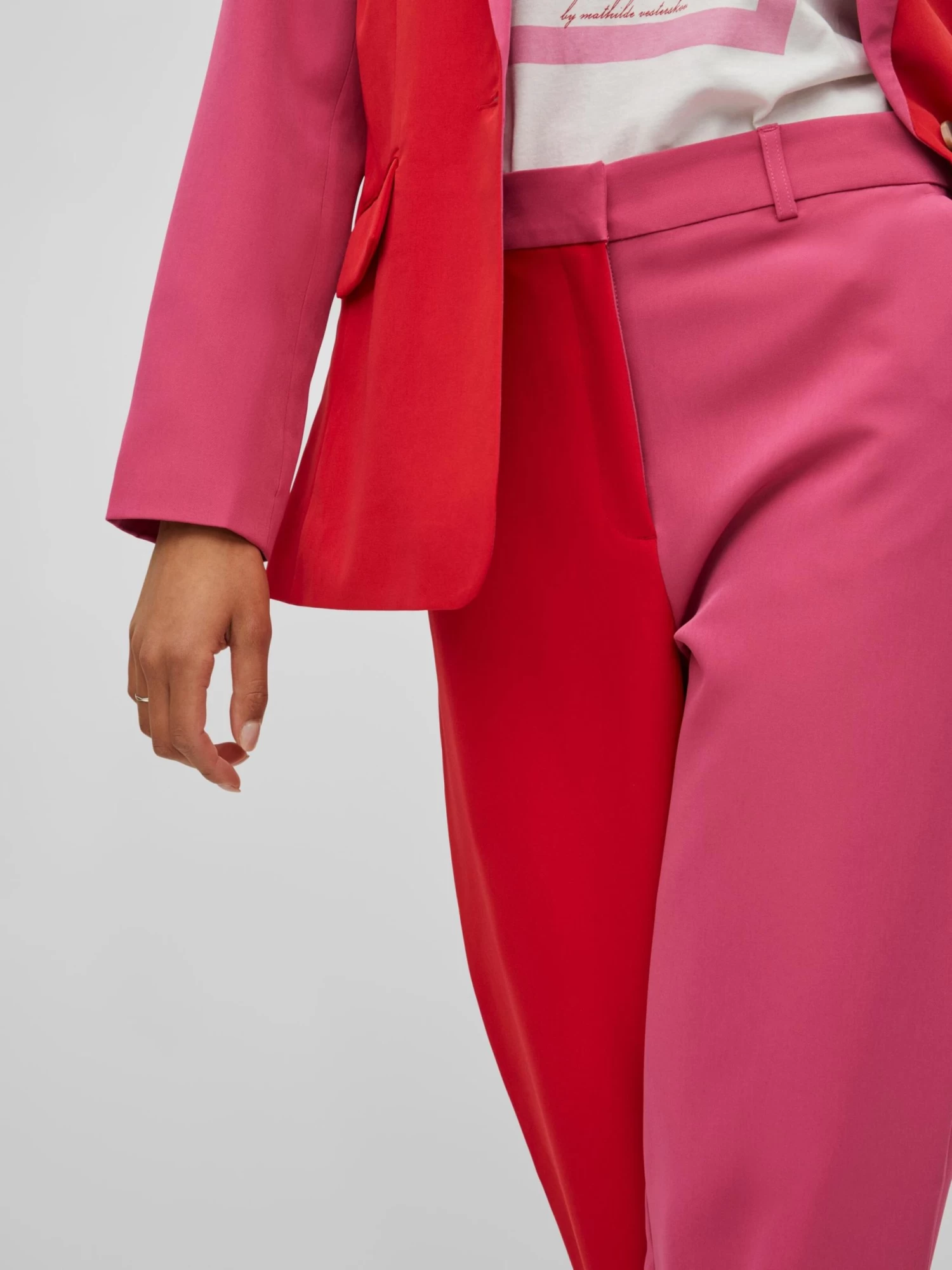 Vila Pantalons Loosefit Broek Coast Dames Pink / Rood 8 Vila Pantalons Loosefit Broek Coast Dames Pink / Rood - Afbeelding 6