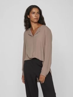 Vila Blouses & Tunieken Blouse Dames Bruin -Vila fa71afc0d2b222435c0ffe1a517883ef