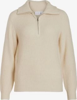 Vila Coltruien Trui Booba Dames Lichtbeige