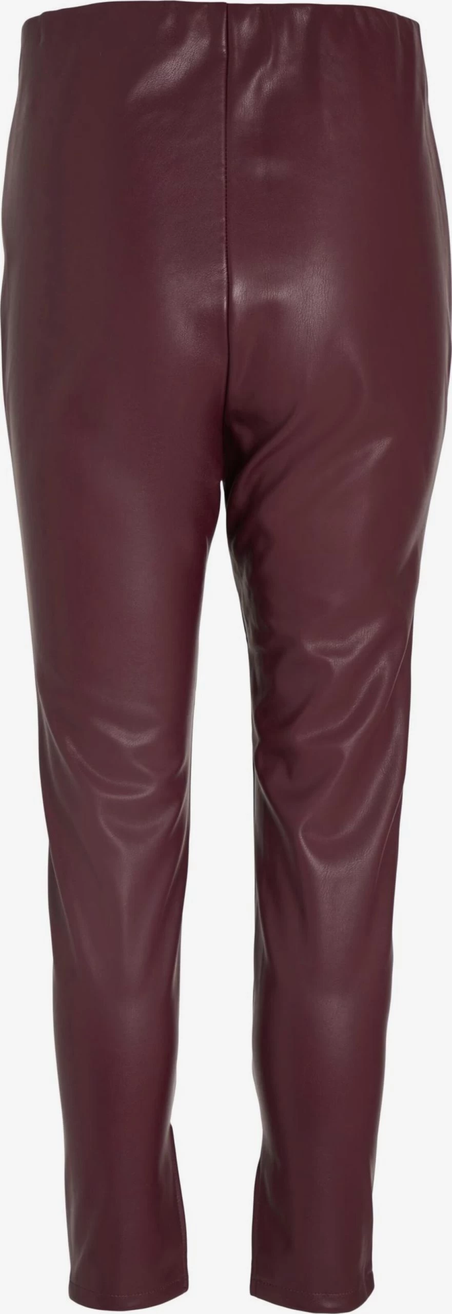 Vila Leren Broeken Skinny Broek Dagmar Dames Bordeaux 4 Vila Leren Broeken Skinny Broek Dagmar Dames Bordeaux - Afbeelding 2