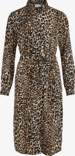 Vila Blousejurken Blousejurk Yana Dames Lichtbruin