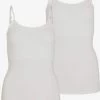 Vila Spaghetti Tops Top Dames Wit -Vila fbc69cf9866da20dde507d37d25ba19e