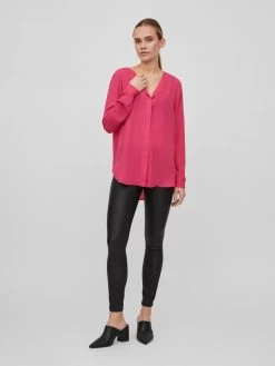 Vila Blouses & Tunieken Blouse Dames Pink -Vila fc6a9335051fff135034209a61b64a37