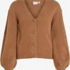 Vila Vesten Gebreid Vest LAJULI Dames Karamel -Vila fce9adb5ac4a0d951fa9a3cb54c21aff