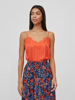 Vila Kanten Tops Top CAVA Dames Oranje 10 Vila Kanten Tops Top CAVA Dames Oranje -Vila fd0a0f4f3378cee4adaa335476cd8ebe