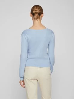 Vila Vesten Gebreid Vest ALANA Dames Lichtblauw -Vila fd11b47463f8b1733e17fee94e3b2835