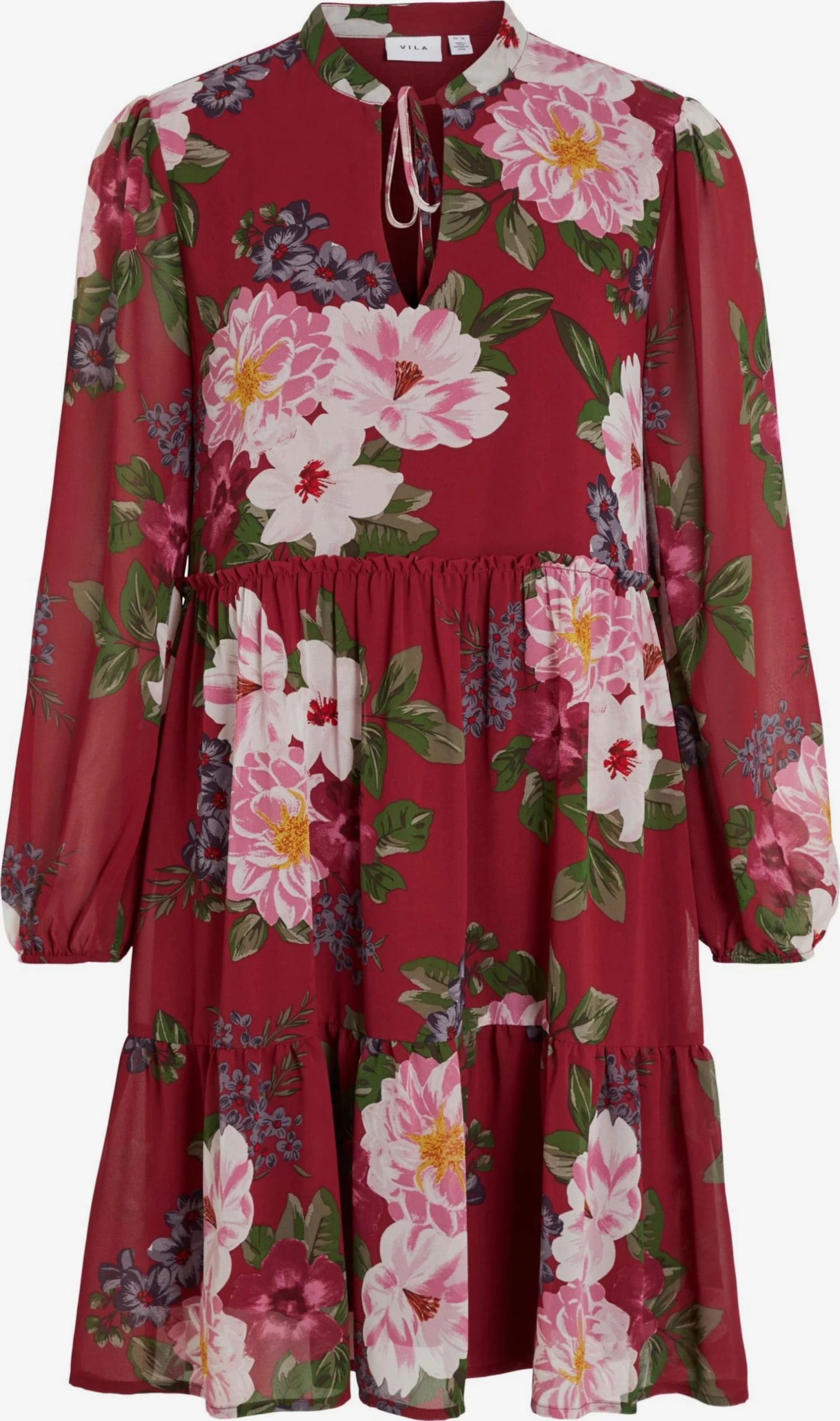 Vila Blousejurken Blousejurk Ura Dames Rood 3 Vila Blousejurken Blousejurk Ura Dames Rood