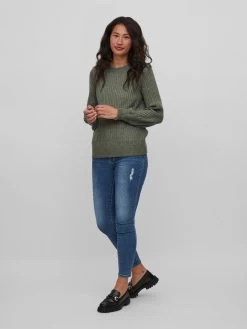 Vila Fijngebreide Truien Trui Taria Dames Groen 11 Vila Fijngebreide Truien Trui Taria Dames Groen -Vila fe62e21671bc1734cf85ea74a80e8832