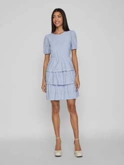 Vila Mini Jurken Jurk Kawa Dames Lichtblauw -Vila fe63066af58e66644992360a4f248824